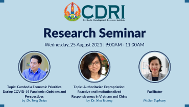 Cambodia Economic Priorities During COVID-19 Pandemic: Opinions and Perspectives