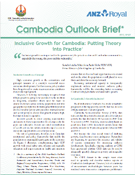 Inclusive Growth for Cambodia: Putting Theory into Practice