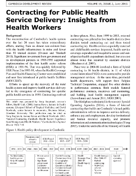 Contracting for Public Health Service Delivery: Insights from Health Workers