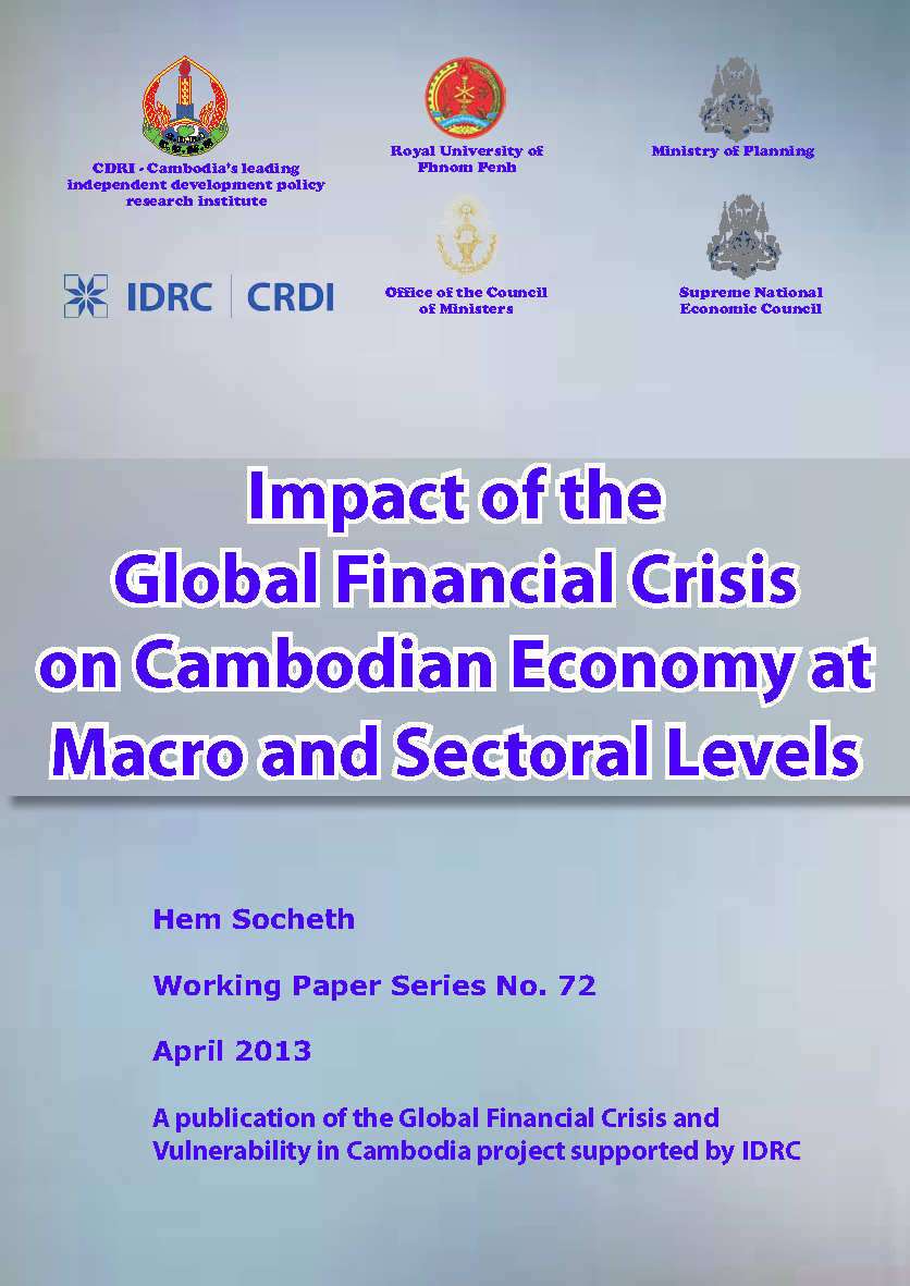 Impact of the Global Financial Crisis on Cambodian Economy at Macro and Sectoral Levels