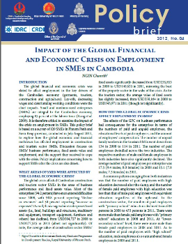 Impact of the Global Financial and Economic Crisis on Employment in SMEs in Cambodia
