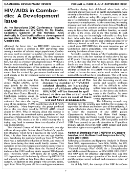 HIV/AIDS in Cambodia: A Development Issue