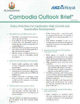 Policy Priorities For Cambodia’s High Growth And Sustainable Development