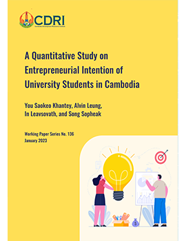 A Quantitative Study on Entrepreneurial Intention of University Students in Cambodia
