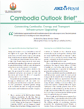Connecting Cambodia: Energy and Transport Infrastructure Upgrading