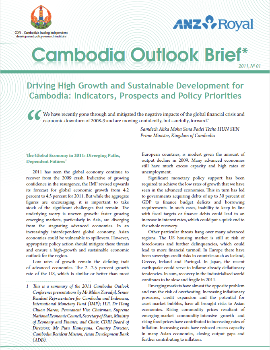 Driving High Growth and Sustainable Development for Cambodia: Indicators, Prospects and Policy Priorities