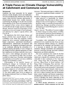 A Triple Focus on Climate Change Vulnerability at Catchment and Commune Level