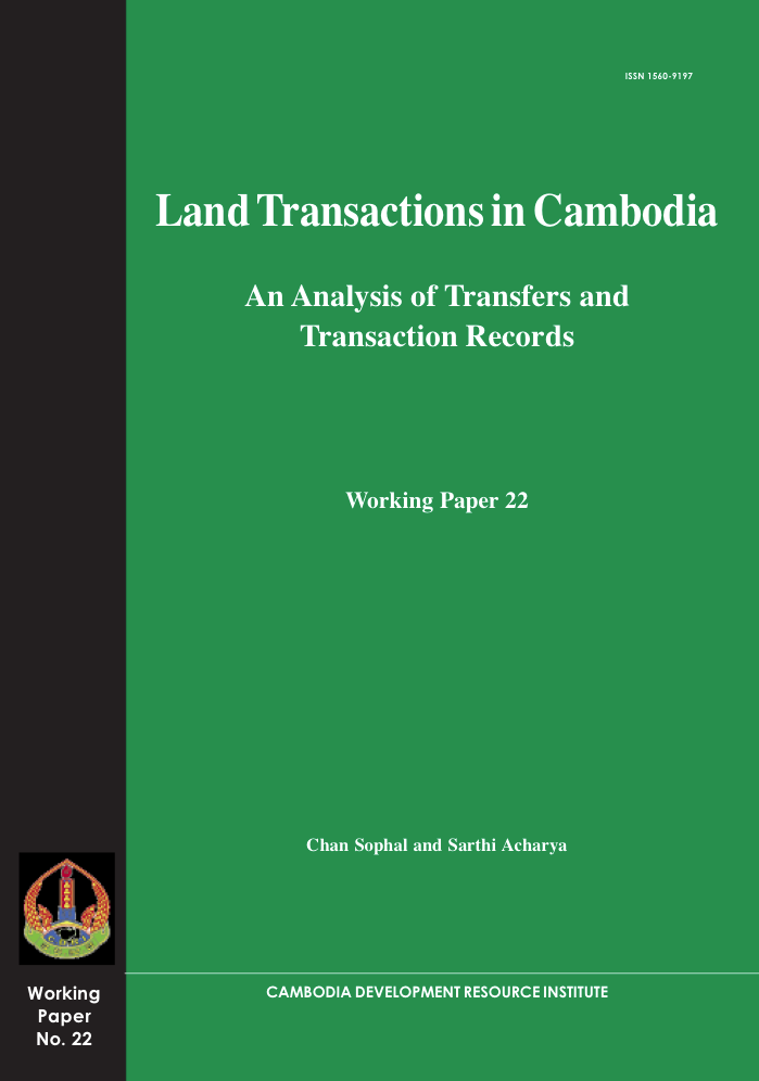 Land Tenure in Cambodia: A Data Update