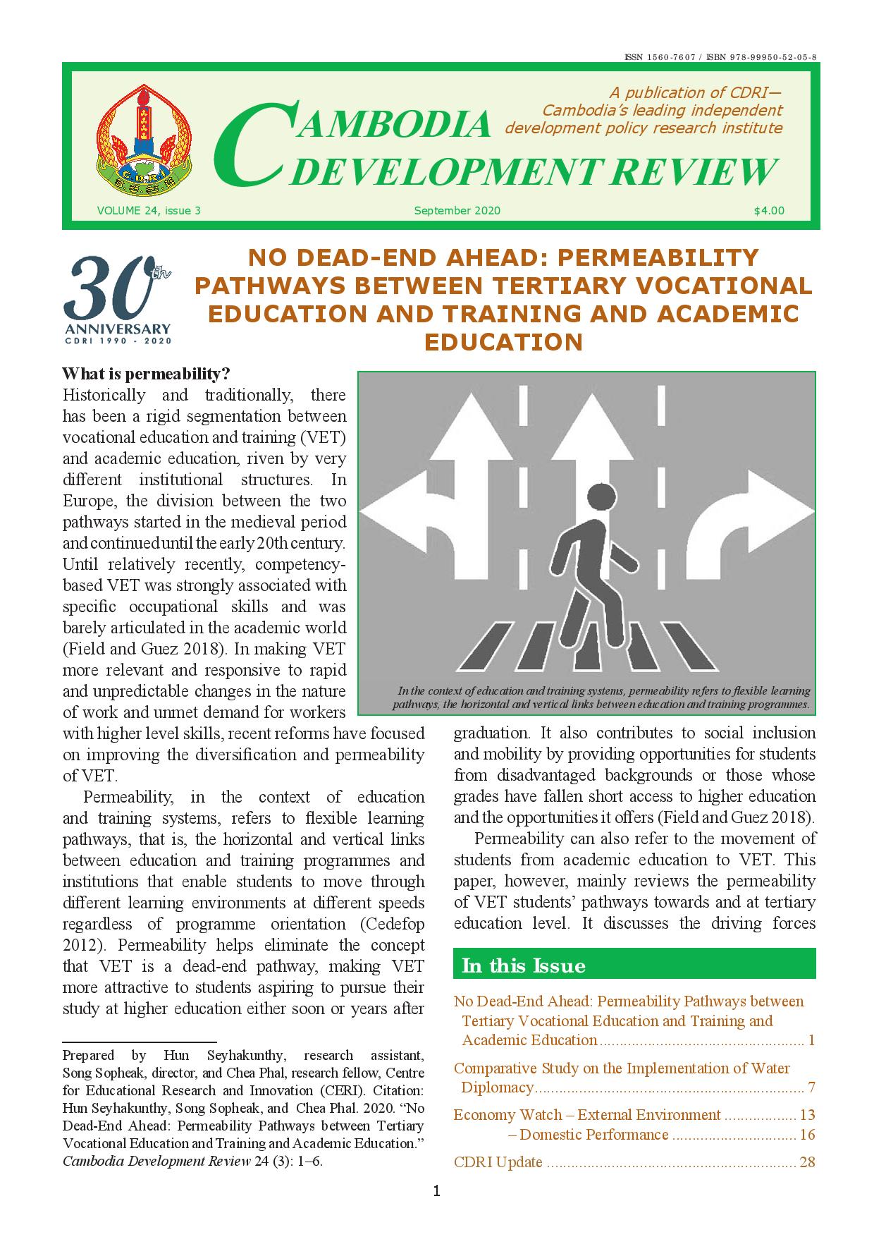 No Dead-End Ahead: Permeability Pathways Between Tertiary Vocational Education and Training and Academic Education