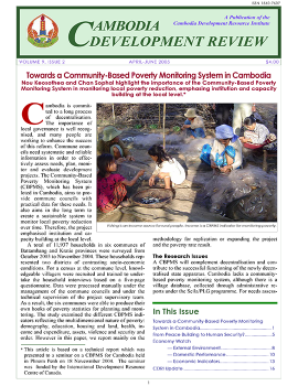 Towards a Community-Based Poverty Monitoring System in Cambodia