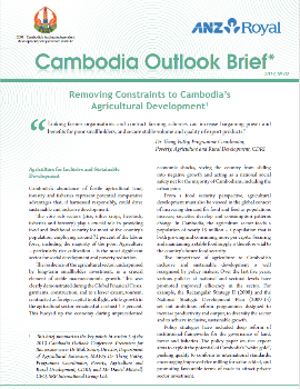 Removing Constraints to Cambodia’s Agricultural Development