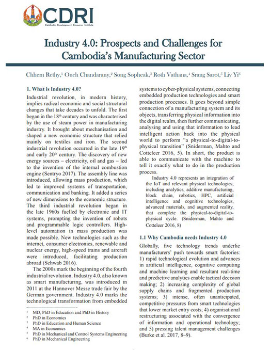 Industry 4.0: Prospects and Challenges for Cambodia’s Manufacturing Sector