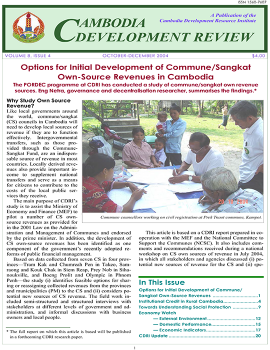 Options for Initial Development of Commune/Sangkat Own-Source Revenues in Cambodia