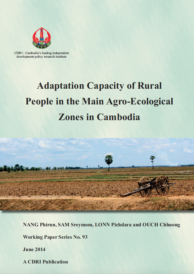 Adaptation Capacity of Rural People in the Main Agro-Ecological Zones in Cambodia