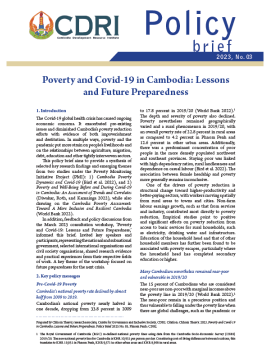 Poverty and Covid-19 in Cambodia: Lessons and Future Preparedness