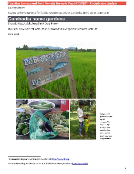 Scaling up Home Gardens for Food & Nutrition Security in Cambodia