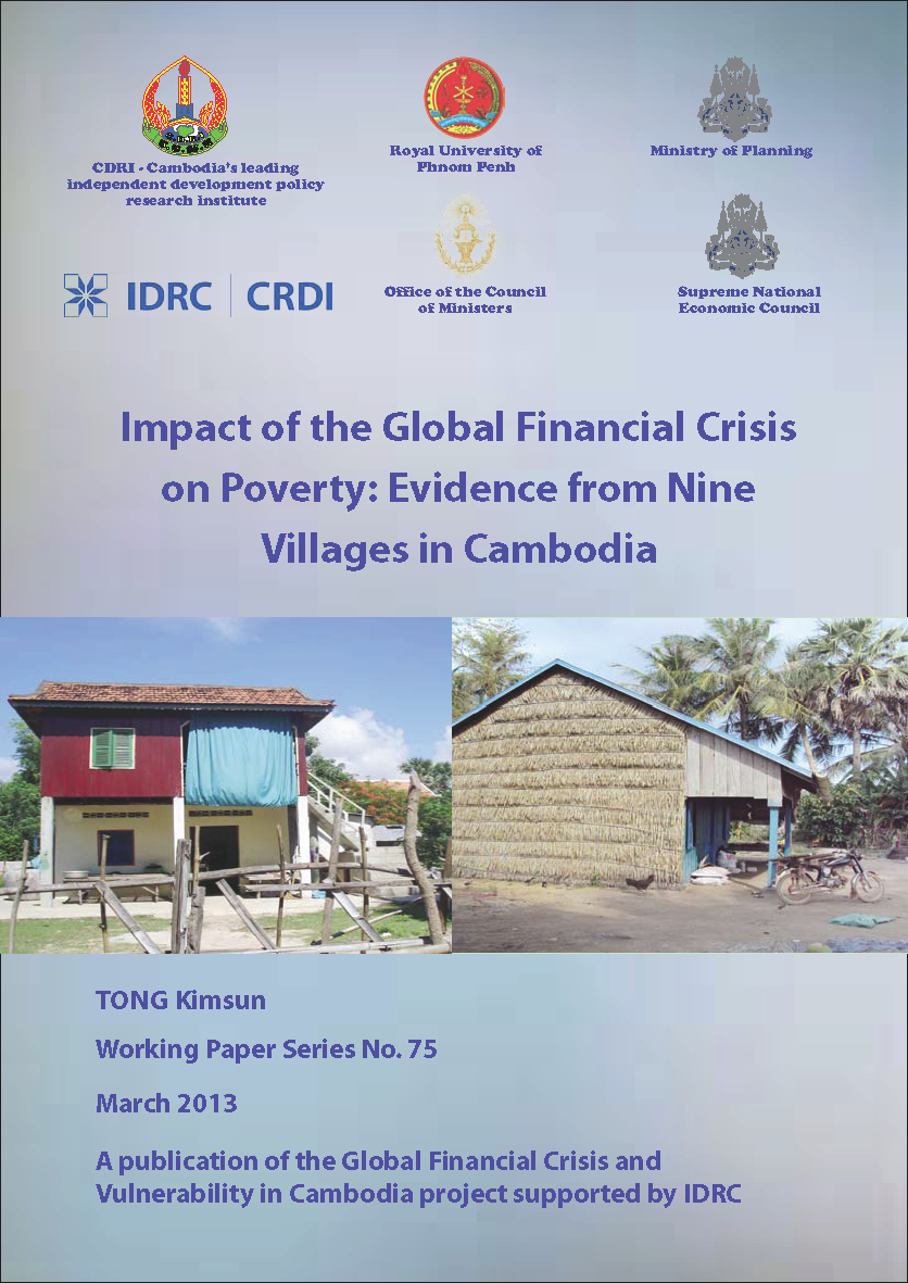 Impact of the Global Financial Crisis on Poverty: Evidence from Nine Villages in Cambodia