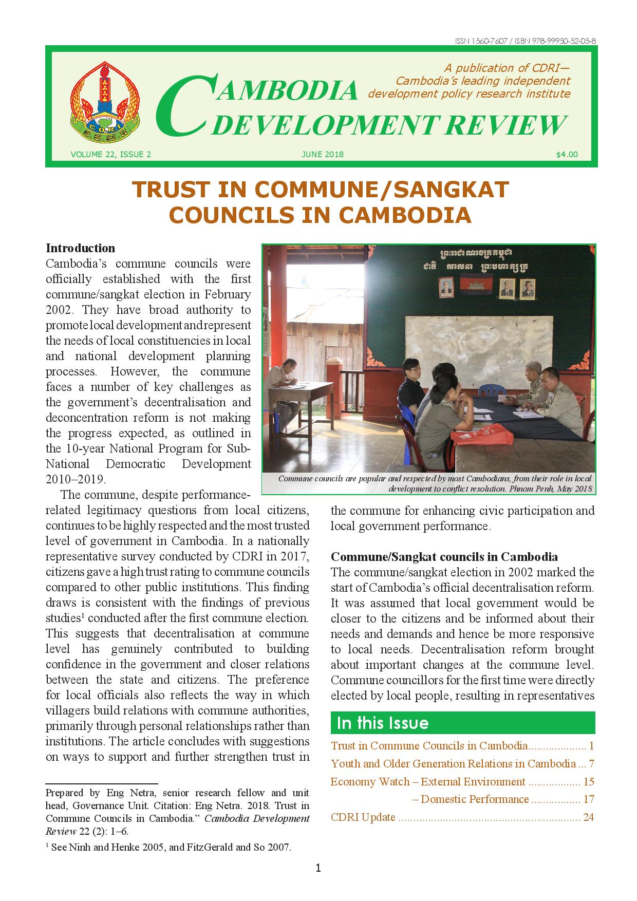Trust in Commune/Sangkat Councils in Cambodia
