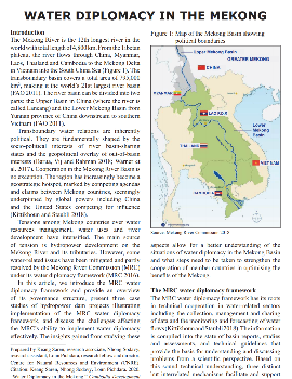 Water Diplomacy in the Mekong