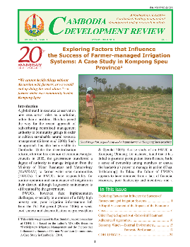 Exploring Factors that Influence the Success of Famer-managed Irrigation System: A Case Study in Kompong Speu Province