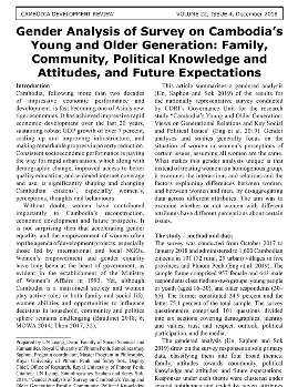 Gender Analysis of Survey on Cambodia’s Young and Older Generation: Family, Community, Political Knowledge and Attitudes, and Future Expectations