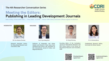 Meeting the Editors: Publishing in Leading Development Journals