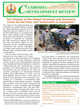The Impact of the Global Financial and Economic Crisis on the Poor and Vulnerable in Cambodia