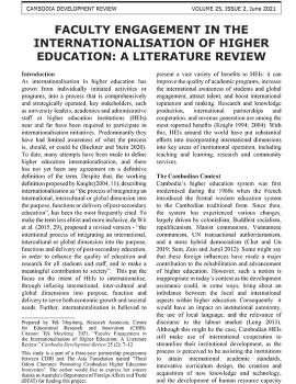 Faculty Engagement in the Internationalisation of Higher Education: A Literature Review
