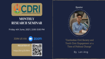 “Cambodian Civil Society and Youth Civic Engagement at a Time of Political Change”