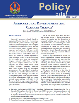 Agricultural Development and Climate Change