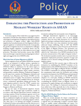 Enhancing the Protection and Promotion of Migrant Workers’ Rights in ASEAN