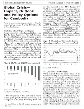 Global Crisis— Impact, Outlook and Policy Options for Cambodia