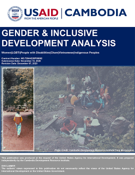 Gender and Inclusive Development Analysis