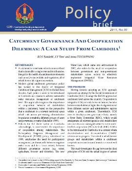 Catchment Governance And Cooperation Dilemmas: A Case Study From Cambodia