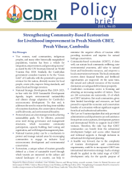 Strengthening Community-Based Ecotourism for Livelihood improvement in Preah Nimith CBET, Preah Vihear, Cambodia