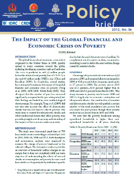 The Impact of the Global Financial and Economic Crisis on Poverty