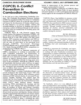 COPCEL II—Conflict Prevention in Cambodian Elections